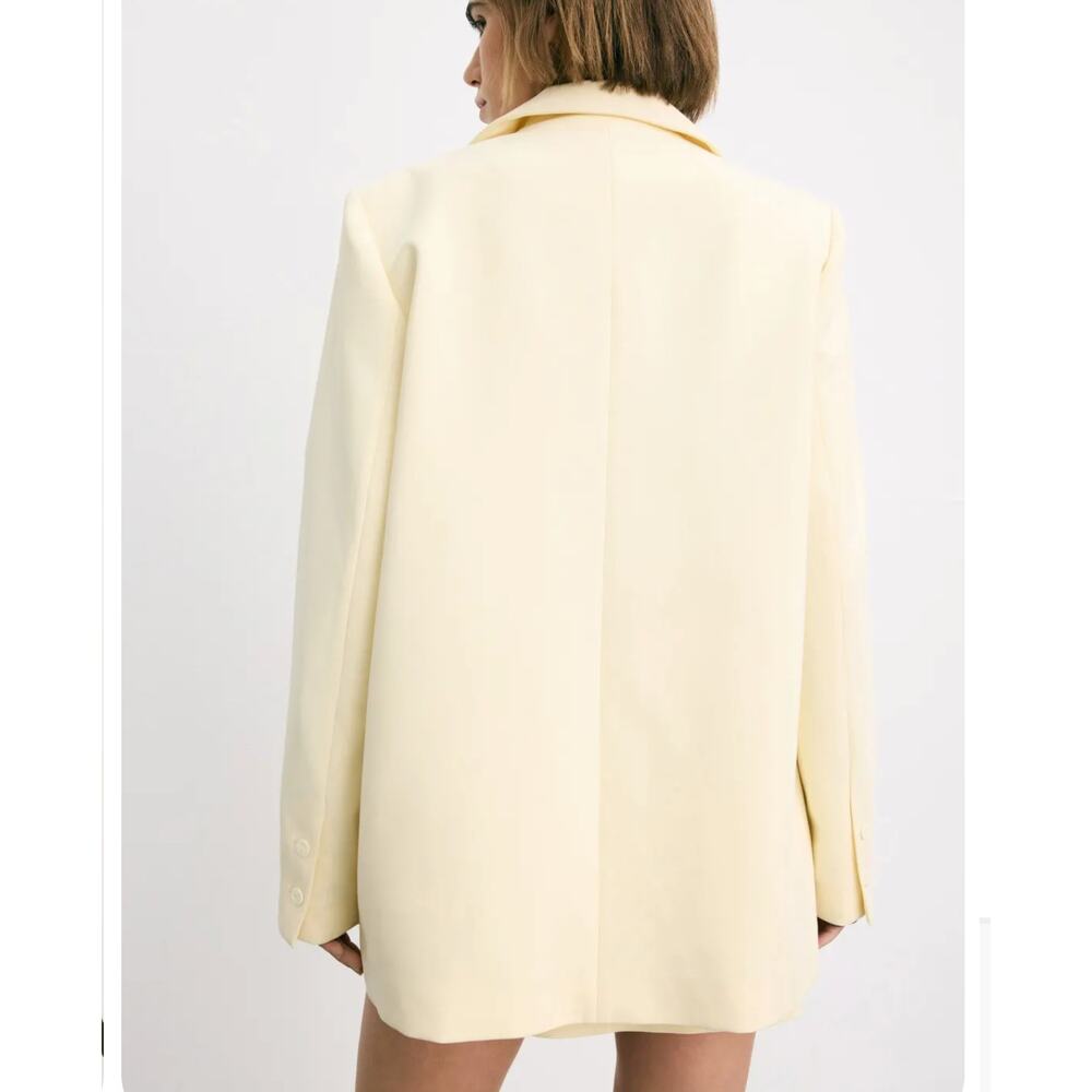Favorite Daughter Butter Yellow Oversize Blazer SMALL Work Suiting Designer $400 - Picture 2 of 14